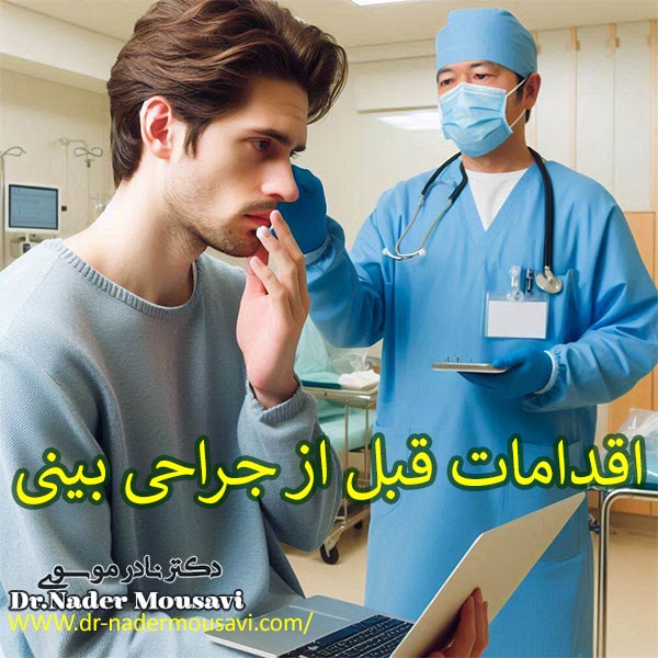 عکس اقدامات قبل از جراحی بینی